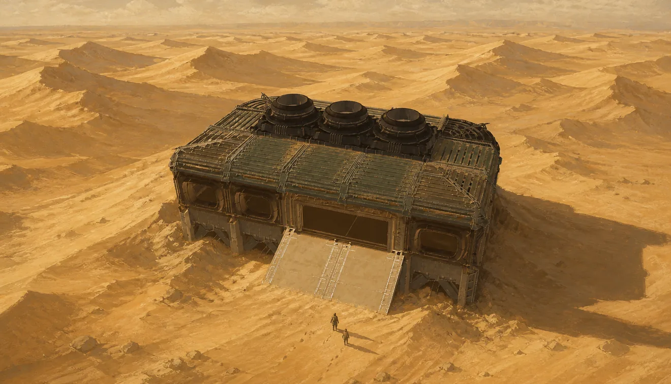 Hex's base in the deep desert