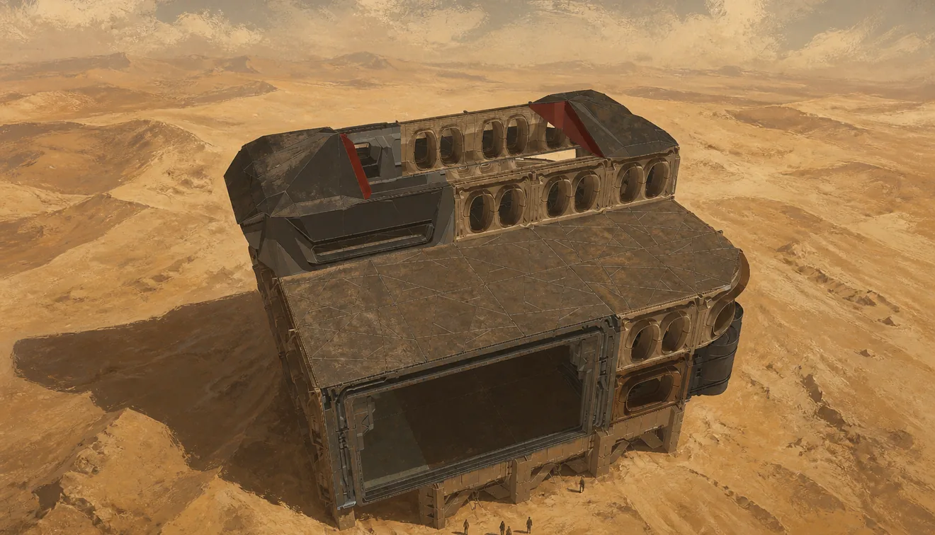Khalif's base in the deep desert