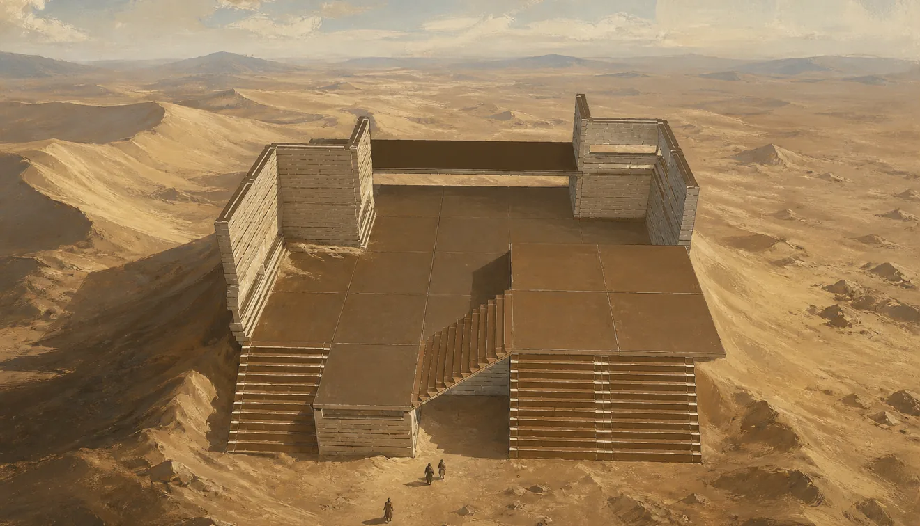Krackle's base in the deep desert