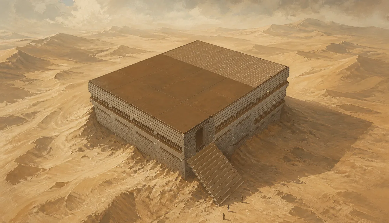RideOut's base in the deep desert