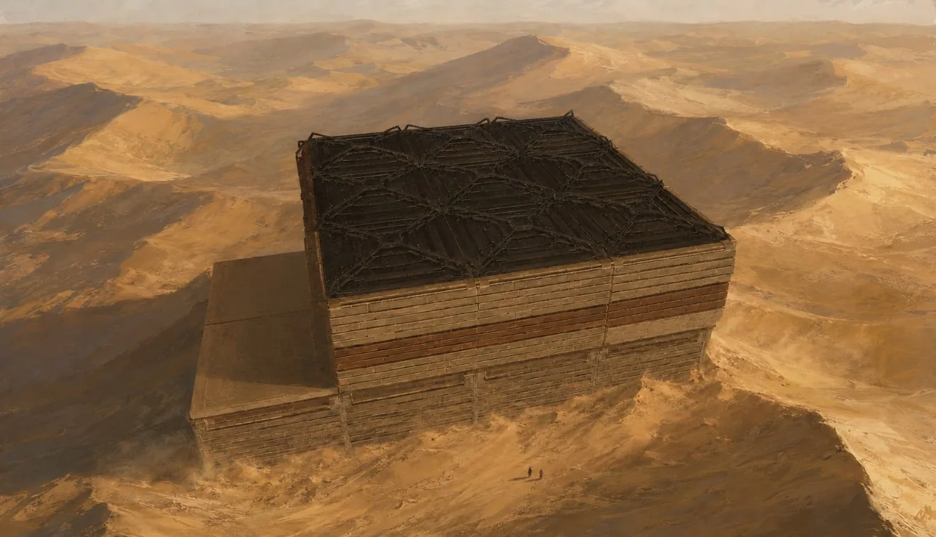 Krackle's base in the deep desert